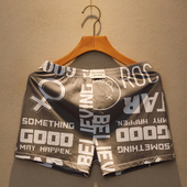 家居阿罗裤 纯棉宽松内裤 三分裤 睡裤 衩 3条男士 潮男生四角大裤 短裤