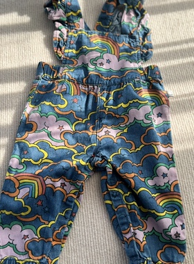 元 英国 Stell* 碎花裤儿童男女童宝宝连身牛仔裤中小童夏季薄款