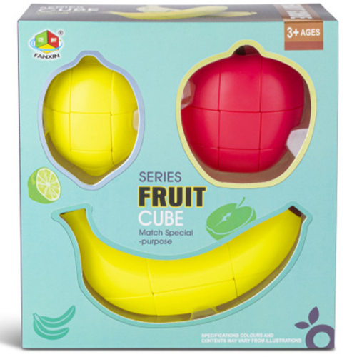 泛新创意水果魔方桃子 香蕉 苹果 柠檬 橙子 梨儿童早教水果魔方