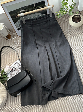 1CoMo磨毛显瘦气质百搭高腰时尚A字设计感小众秋日半身裙389892