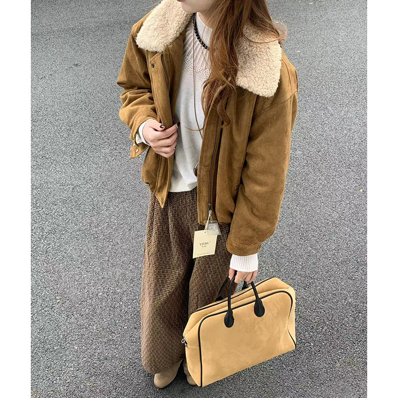 CoMo 毛毛领羽绒服女2025年冬新款韩版休闲宽松学生保暖外套5220