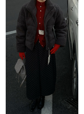 CoMo 羊羔毛羽绒服女时尚短款宽松显瘦冬季通勤保暖外套9211