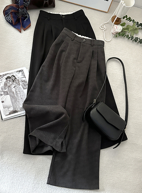 1CoMo 新款百搭时尚日常通勤韩版显瘦气质高腰休闲垂感直筒裤512