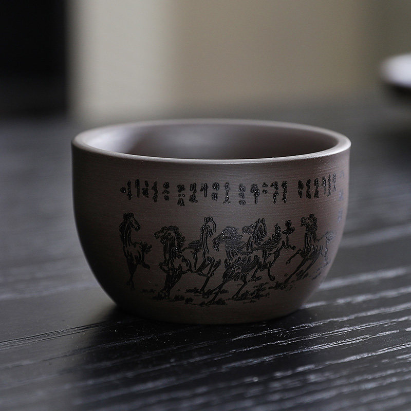 紫砂主人杯陶瓷功夫茶杯刻字家用茶盏喝茶杯子小茶杯品茗杯定制,餐饮具,茶杯,淘宝优惠券,粉丝福利购,淘宝优惠卷