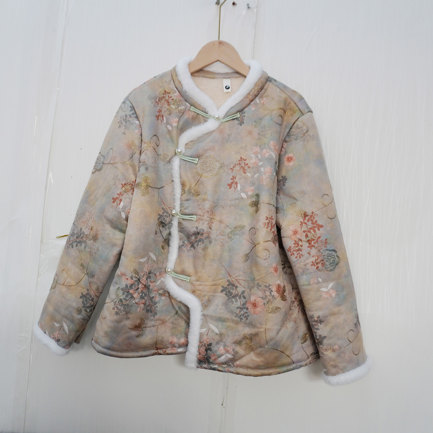 花棉袄女冬季新款中式国风盘口加厚棉服Z加绒保暖民族风女装外套