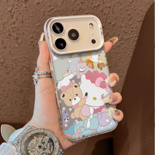 Cute Collection Color Silver Hard Case 适用 iPhone 15 Pro Max 17 Pro 11 16 Adorable Shockproof Cover