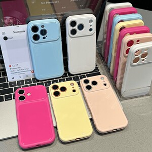 Solid Color Soft Matte Large View Phone Case for iPhone 17 Pro Max 16 15 14 13 12 Premium Texture