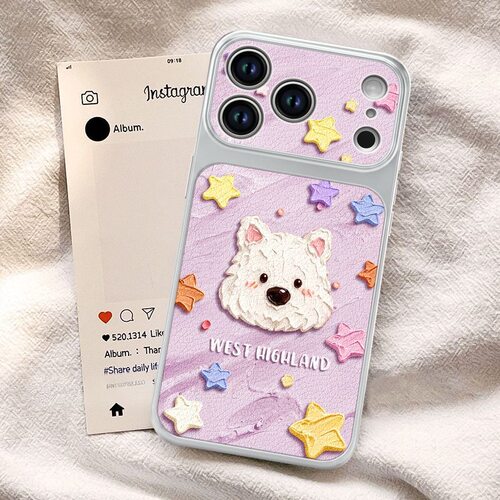 Starry Sky West Highland White Terrier Cute Shockproof Phone Case 适用 iPhone 17 Pro Max 16 15 14