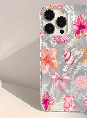 ocean animal Shellfish case适用iphone 11 12 13 14 15 16 17 pro max XR XS MAX 7 8 PLUS