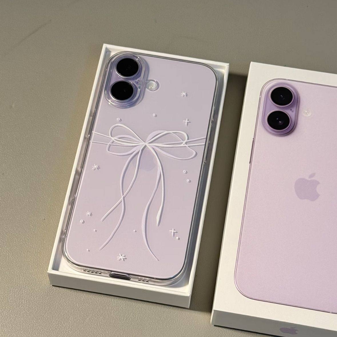 Clear Star Bow Case 适用iPhone 17 Pro Max /16/15/14/13/12 Pro11 Cute Creative  Transparent Cover