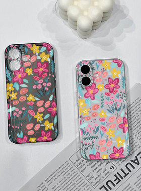 Beautiful Colorful Floral Cute Girls Protective Case 适用 iPhone 17 16 Pro Max 15 Plus 14 13 Pro