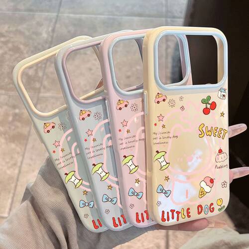 Cute Girly Cartoon Line Puppy Pattern Shockproof Soft Phone Case 适用 iPhone 18 Pro Max 17 Pro 16 15