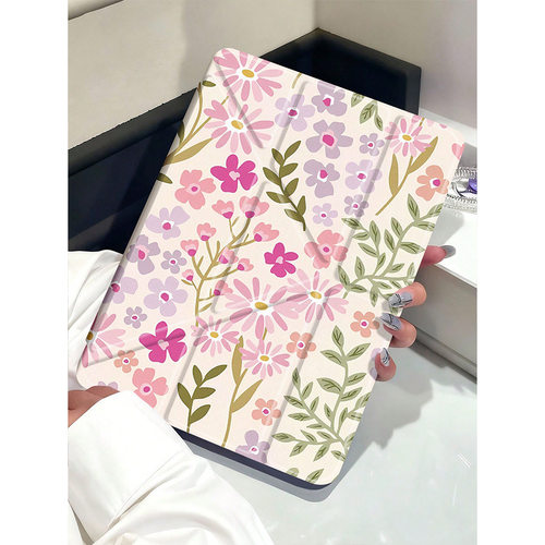 Beautiful Floral Anti-Bending Clear iPad Case 适用 2026 iPad Air 11 Inch iPad 11th Gen 10.9 Inch