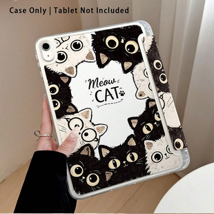 Cartoon Anti-Bending Acrylic iPad Case with Pencil Slot 适用 iPad Air 8 iPad Pro 11-inch iPad 9th