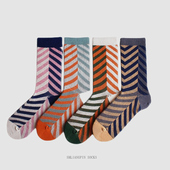 复古中筒袜子男双路无骨缝头棉质情侣个性 2020新品 秋冬季 长袜潮