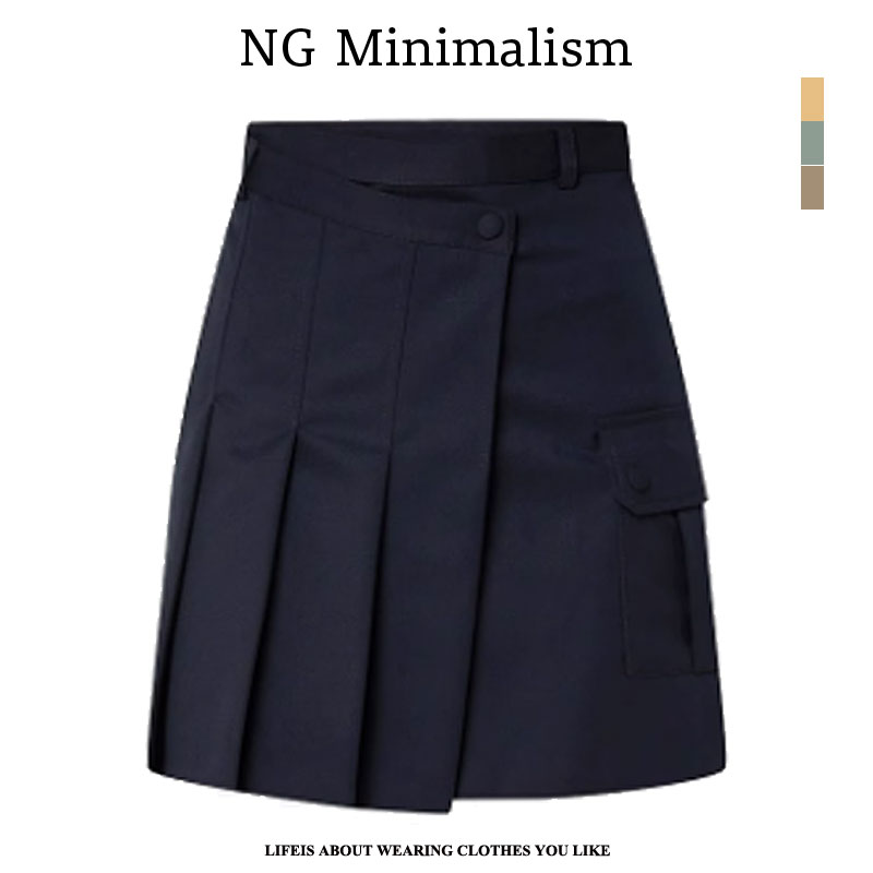 NG Mini 高腰百褶短裙女装今年流行爆款气质显瘦工装风裙子