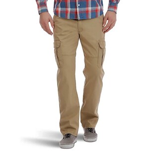 美国正品 Wrangler/威格 男士经典春秋宽松直筒口袋工装休闲长裤