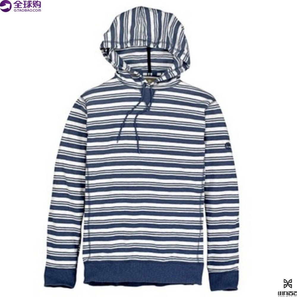 正品Timberland/添柏岚 男士春秋竹节棉薄款运动休闲连帽套头卫衣