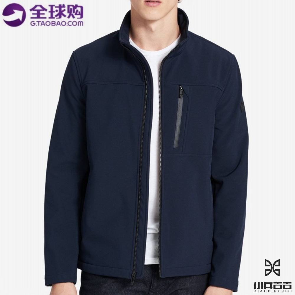 ck男士休闲防水立领软壳夹克外套
