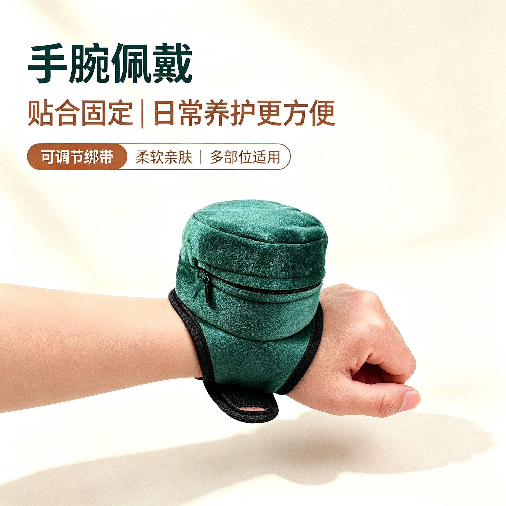 关节手腕无烟随身艾灸布套底部镂空悬灸包竖插针铜多用成人儿童罐