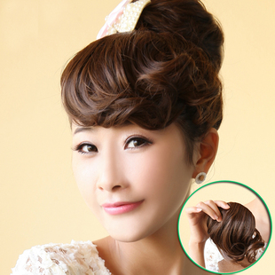 斜卷刘海片假发隐形无痕假发片女头帘假留刘海卷发仿真假发刘海片