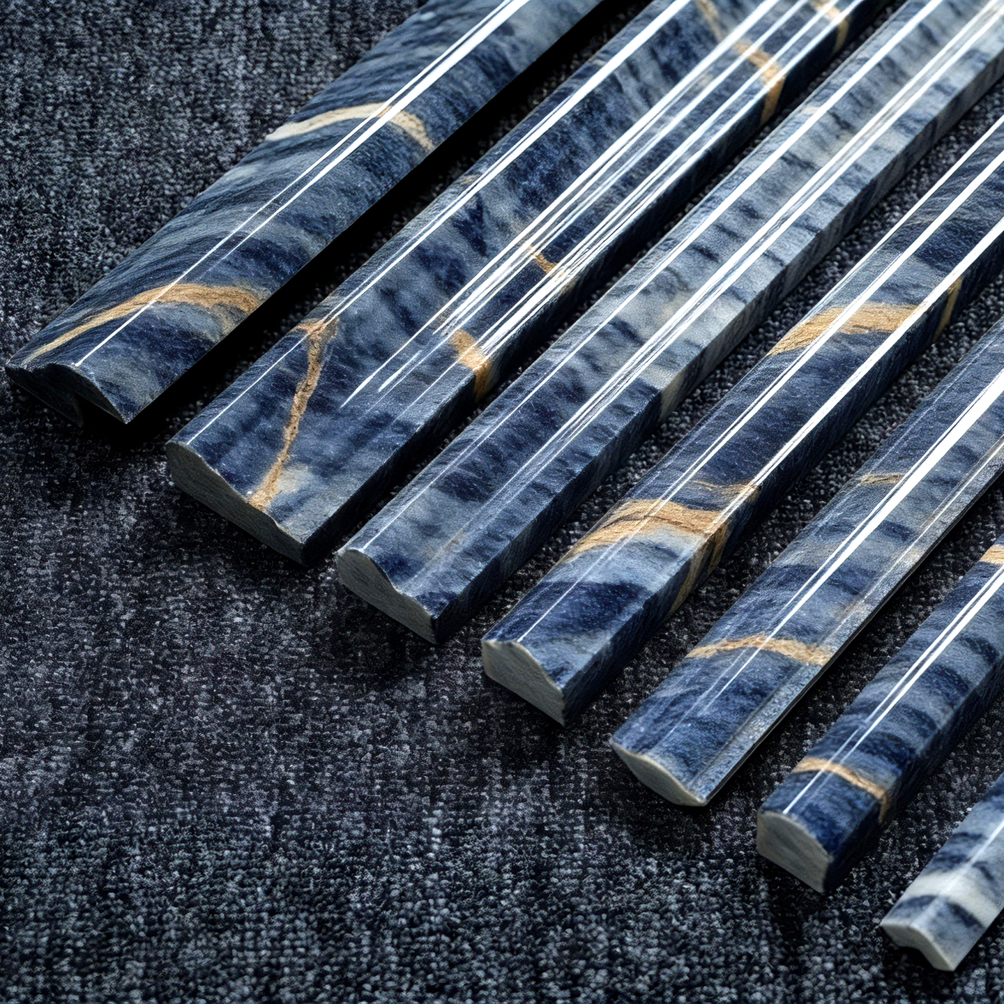 大理石线条蓝色岩板瓷砖背景墙边框线门套包边墙砖收边线微晶石线