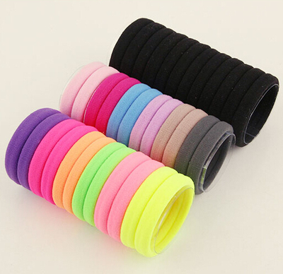 荧光色扎头发高弹力无接缝橡皮筋