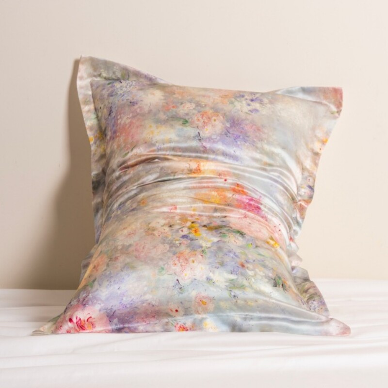 重磅40姆米真丝印花枕套100%桑蚕丝枕头套丝绸美容枕巾冰丝枕芯套