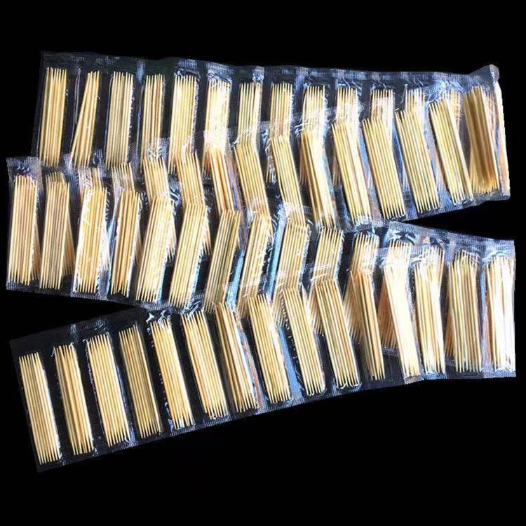 竹签牙签一次性批发家用双头剔牙神器高档两头牙签剔牙小包装小袋图片