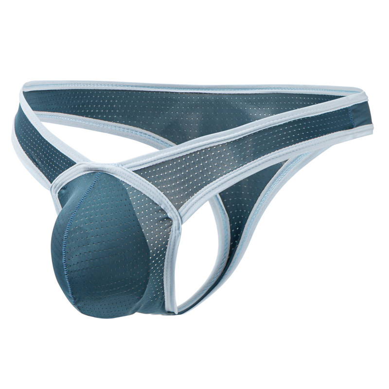 男士丁字内裤大囊袋网孔网眼后空