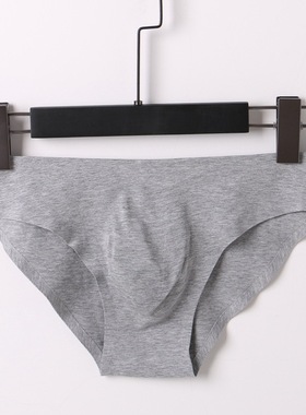 包邮男士无痕三角内裤棉莫代尔一片式低腰透气性感U凸裤衩不缝线