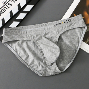 男士大囊袋纯棉三角性感内裤激凸包臀潮流青年运动舒适透气短裤衩
