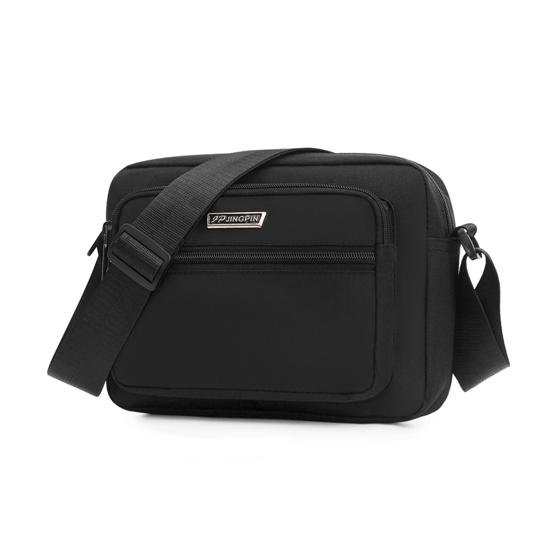 斜挎包男中老年休闲风多层单肩包