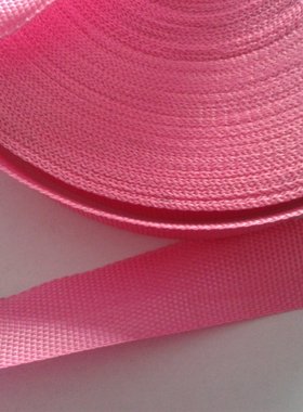 冲钻特价--2.5cm粉红色丙纶织带 书包带 DIY包边带  0.3元每米