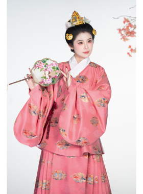 檀绾上衣-马象羊高精密仿妆花纱明制交领短袄26年马年新春节汉服