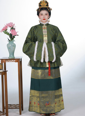 檀绾-马年汉服飞马鸾凤宫灯织金纱马面裙明制春秋通勤新春女裙