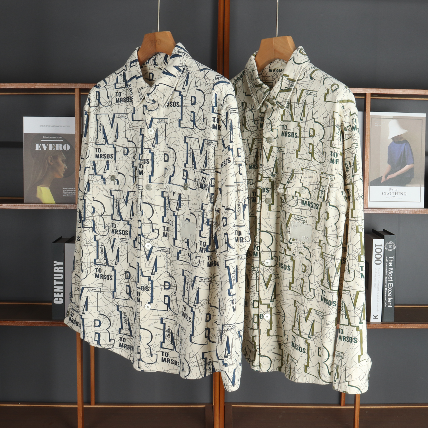 潮牌纯棉宽松休闲牛仔衬衫外套男