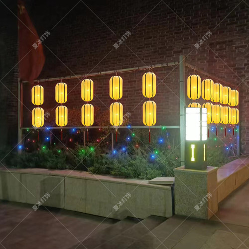 中式吊灯中国风火锅店布艺灯笼