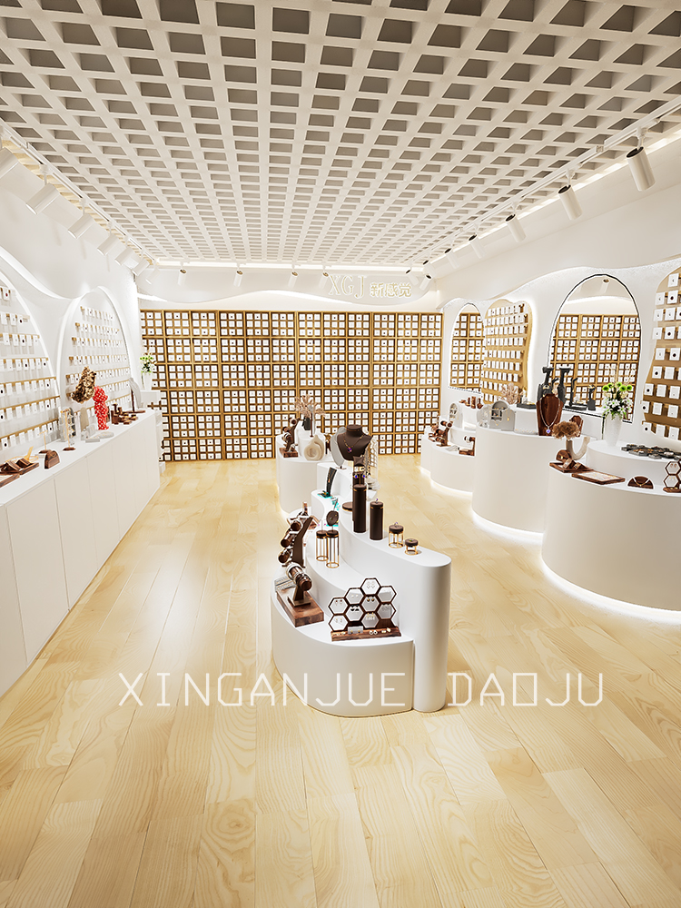 发箍饰品展示架陈列架饰品店展台小头饰发饰展示架中岛柜展示柜台