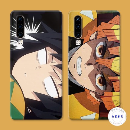 适用于富冈义勇华为p60手机壳p40p30p20pro我妻善逸p10p9plus鬼灭之刃+日系动漫防摔套