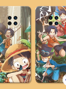 适用于路飞三兄弟华为mate30手机壳40pro+50可爱20x海贼王10e9动漫8防摔套