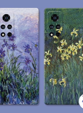 适用于油画鸢尾花华为荣耀v40手机壳v20v30pro艺术梵高v10文v9play防摔套