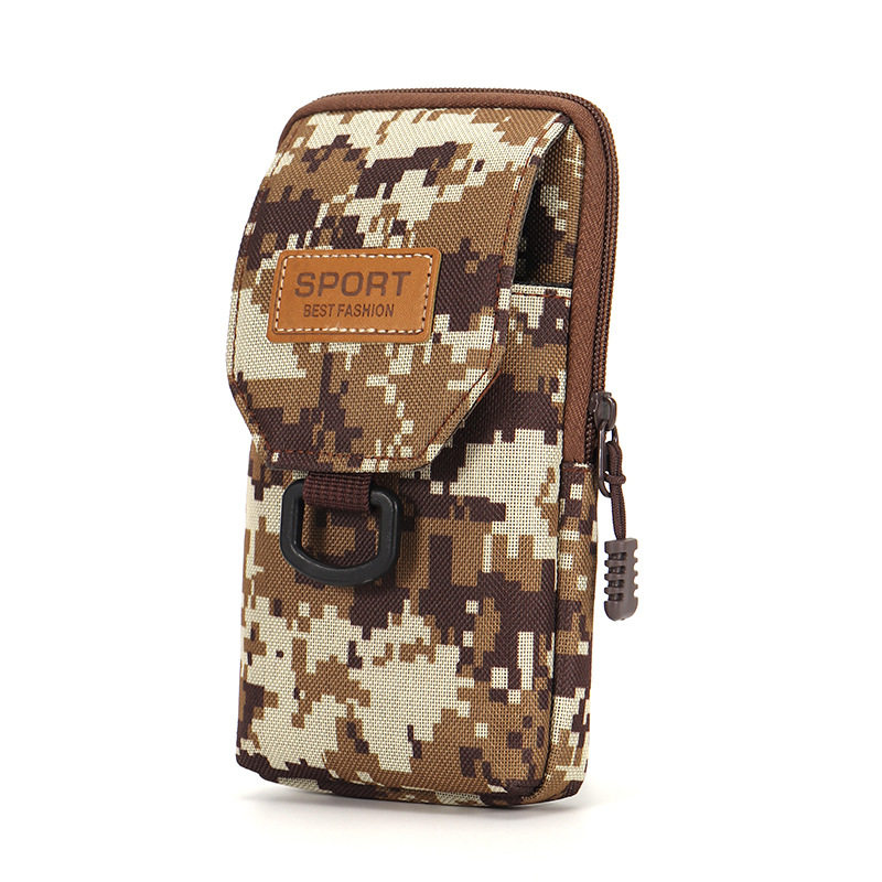 男士帆布手机腰包工地新款防水耐磨专用加厚新型迷彩结实耐用高级