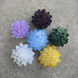 天然紫黄绿白水晶簇摆件消磁观赏矿石标本家居客厅办公室装饰