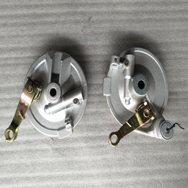 踏板摩托车助力车电动车gy6125t雨钻前刹车摇臂鼓盖直筒鼓盖总成