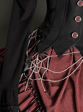 Alice girl原创新款 Lolita魔药 哥特风 蛛网腰链 项链