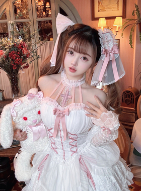 Alice girl原创新款 十字姬洛丽塔 新色限定款挂脖连衣裙