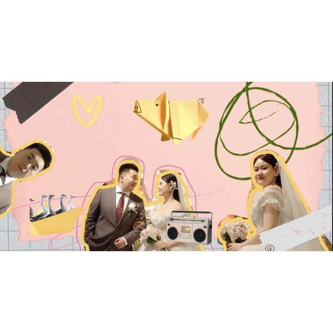 婚礼预告贴纸撕纸动画素材+撕纸fcpx插件