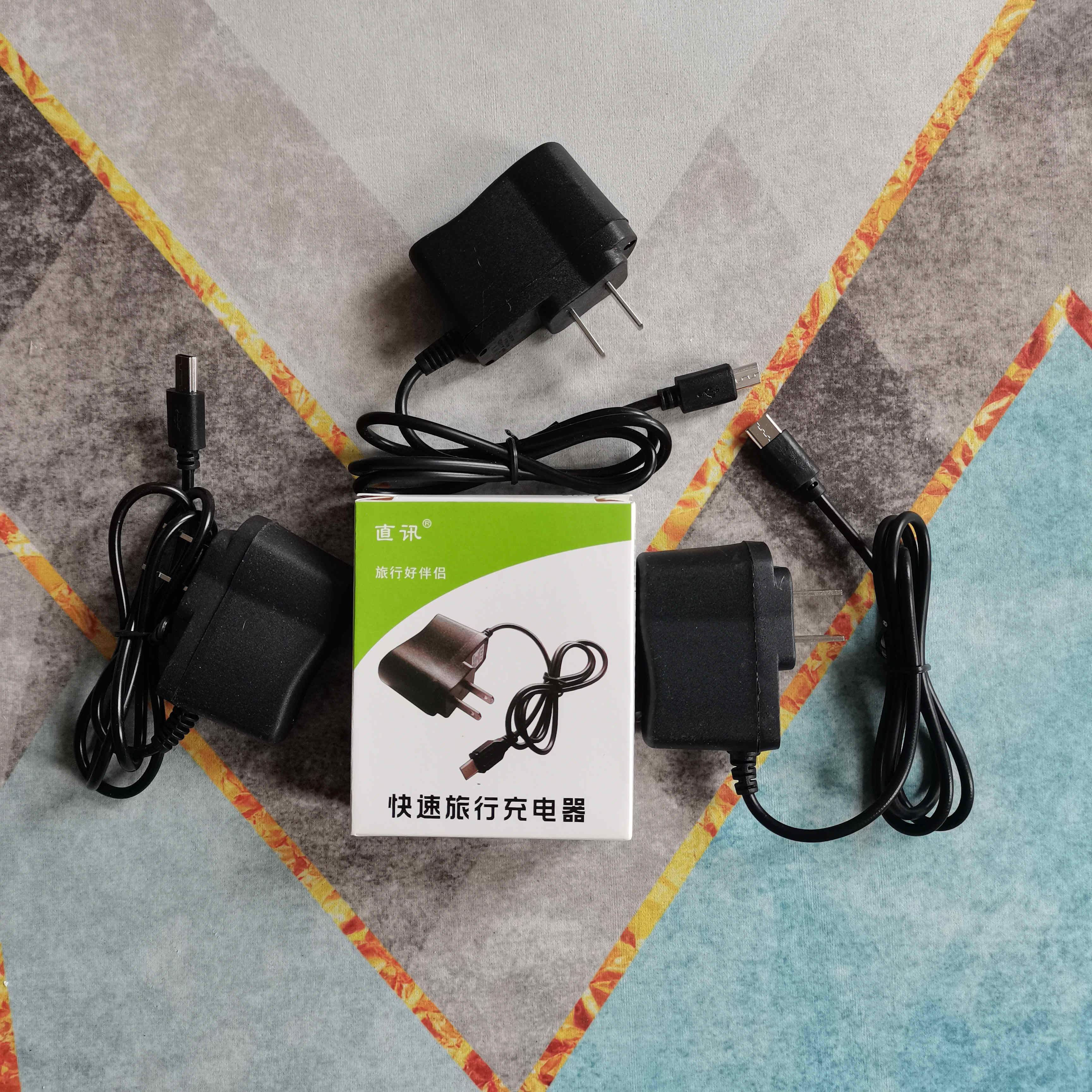 Type-C椭圆宽口老年手机充电器T型V3口安卓V8接口500毫安充电器