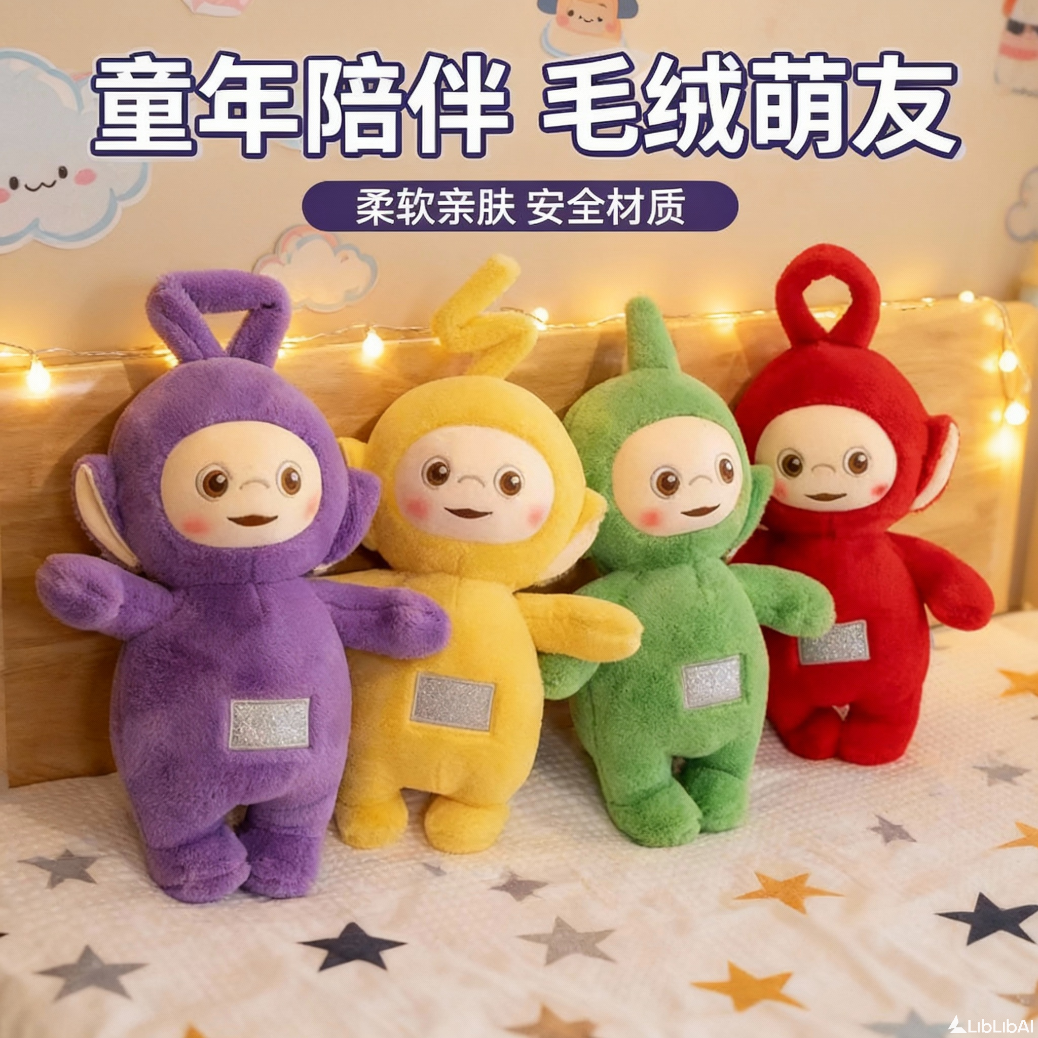 天线宝宝毛绒玩偶儿童安抚玩具睡觉抱枕宝宝布娃娃生日礼物公仔